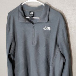 North Face Half Zip Pullover Mens Size XL Gray Light Weight